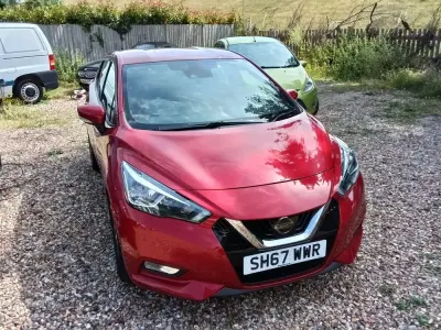 Used Nissan Micra Acenta 71 HP (52 kW) 2017 Red Hatchback