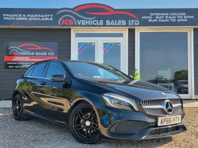 Used Mercedes A200 AMG Line Premium 153 HP (112 kW) 2017 Black Hatchback