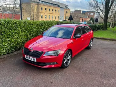 Used Skoda Superb SportlinePlus 272 HP (200 kW) 2018 Red Estate