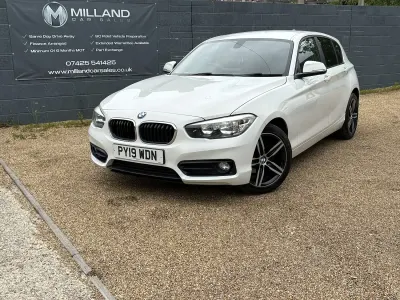 Used BMW 118 Sport Line 2019 White Hatchback