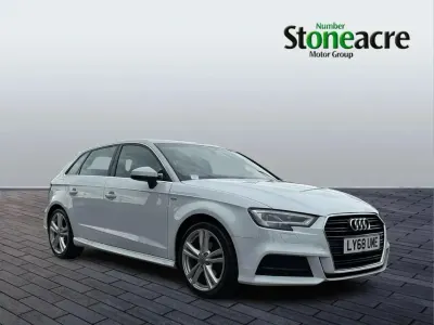 Used Audi A3 S-Line 116 HP (85 kW) 2019 White Sedan