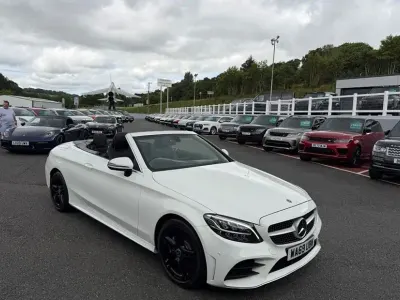 Used Mercedes C200 AMG line 2019 White Cabriolet