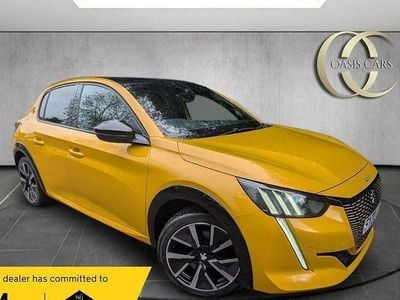 Used Peugeot e-208 GT-line 100 kW (137 HP) 2020 Yellow Hatchback