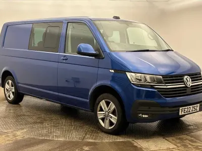 Used VW T6.1 Highline 150 HP (110 kW) 2022 Blue Van