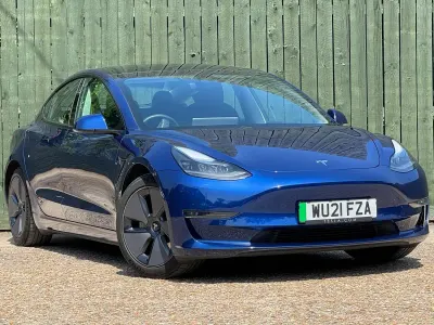 Used Tesla Model 3 Long Range AWD 366 kW (498 HP) 2021 Blue Sedan