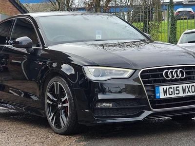 Used Audi A3 S-Line 110 HP (80 kW) 2015 Black Sedan