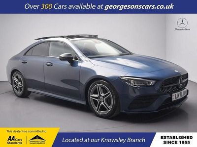 Used Mercedes CLA180 AMG line 136 HP (100 kW) 2022 Blue Sedan