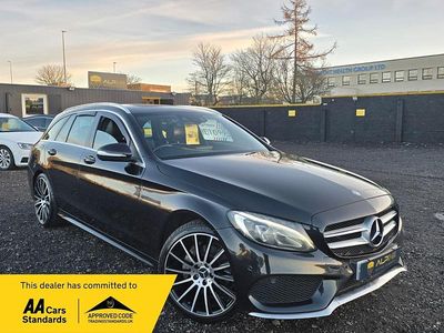 Black Used 2015 Mercedes C220 AMG line Estate | £10,995 (Fair price)