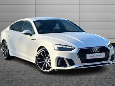 Used Audi A5 Sportback S-Line 161 HP (118 kW) 2023 Arkona white Hatchback