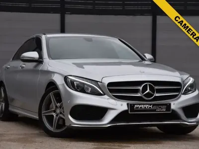 Used Mercedes C220 AMG line 170 HP (125 kW) 2017 Silver Sedan