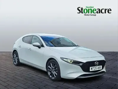 Used Mazda 3 Exclusive-Line 138 HP (101 kW) 2025 White Hatchback