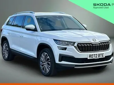 Used Skoda Kodiaq SE L Executive 150 HP (110 kW) 2022 Moon white metallic SUV