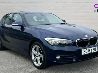 Used BMW 118 Sport Line 136 HP (100 kW) 2018 Blue Hatchback