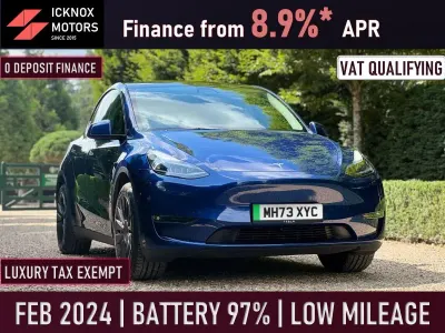 Used Tesla Model Y Long Range AWD 378 kW (514 HP) 2024 Blue SUV