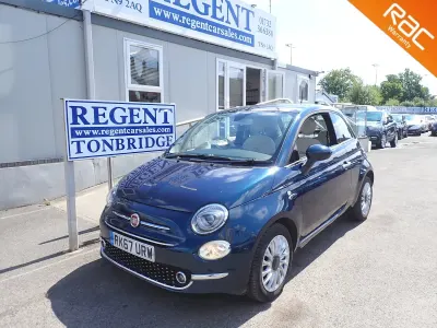 Used Fiat 500 Lounge 69 HP (50 kW) 2017 Blue Hatchback
