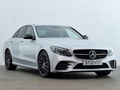 Begagnad Mercedes C220 AMG line 194 HK (142 kW) 2021 Silver Sedan