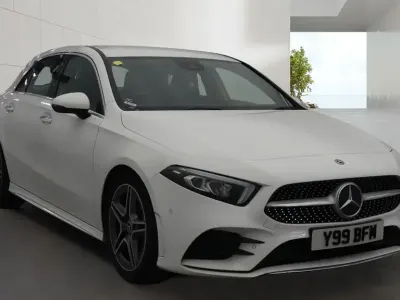 Used Mercedes A200 AMG Line Premium 163 HP (119 kW) 2018 White Hatchback