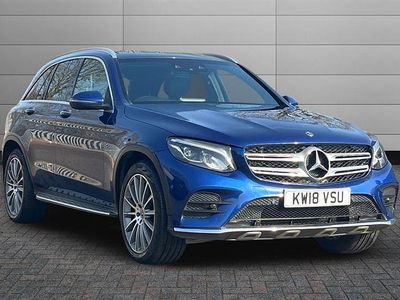 Used Mercedes GLC250 AMG line 204 HP (150 kW) 2018 Brilliant blue Estate