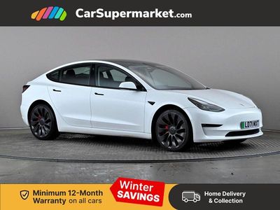 White Used 2021 Tesla Model 3 Performance Sedan | £22,697 (Fair price)