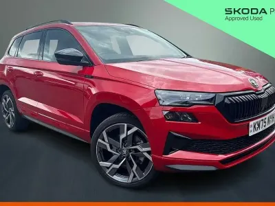 Used Skoda Karoq SportLine 110 HP (80 kW) 2025 Velvet red metallic SUV