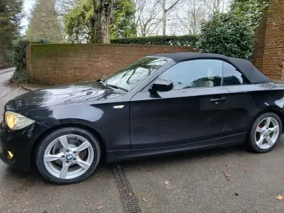 Used BMW 118 Cabriolet Sport Line 143 HP (105 kW) 2011 Diamond black Cabriolet