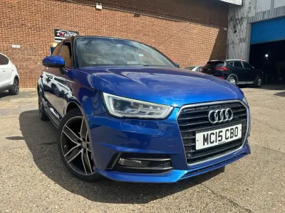 Used Audi A1 S-Line 116 HP (85 kW) 2015 Blue Hatchback