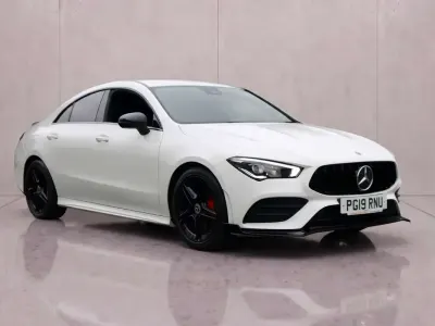 Used Mercedes CLA200 AMG line 163 HP (119 kW) 2019 White Coupe