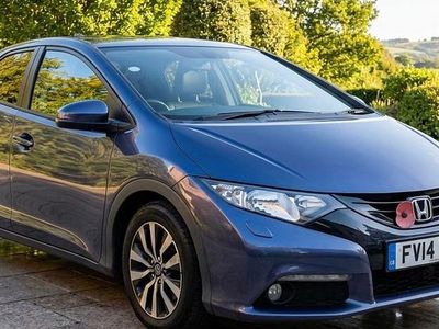 Begagnad Honda Civic SR 120 HK (88 kW) 2014 Blå Halvkombi