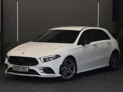 Used Mercedes A200 AMG line 2018 White Hatchback