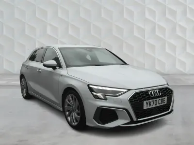 Used Audi A3 Sportback S-Line 150 HP (110 kW) 2020 White Hatchback