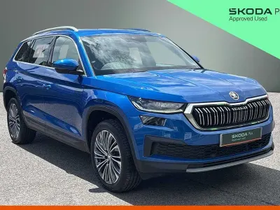 Used Skoda Kodiaq SE L Executive 110 HP (80 kW) 2022 Race blue metallic SUV