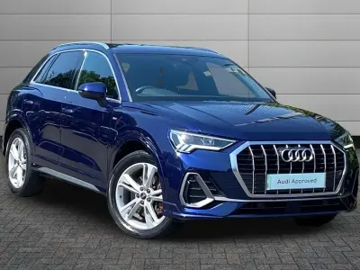 Used Audi Q3 S-Line 245 HP (180 kW) 2021 Navarra blue SUV