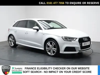 Used Audi A3 Sportback S-Line 150 HP (110 kW) 2018 White Hatchback
