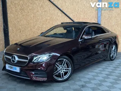 Used Mercedes E220 AMG line 194 HP (142 kW) 2018 Red Coupe