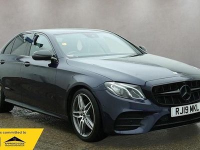 Used Mercedes E220 AMG line 194 HP (142 kW) 2019 Blue Sedan