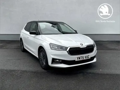 Used Skoda Fabia Design Edition 113 HP (83 kW) 2026 Moon white metallic black magic pearl effect Hatchback