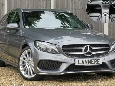 Used Mercedes C200 AMG line 136 HP (100 kW) 2017 Selenite grey Estate