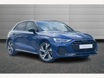 Used Audi A3 Black Edition 150 HP (110 kW) 2025 Blue Hatchback
