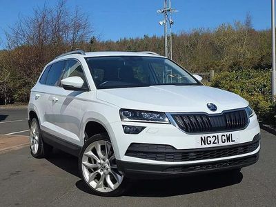 Used Skoda Karoq SE L 150 HP (110 kW) 2021 Moon white metallic SUV