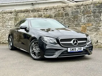 Used Mercedes E300 AMG line 245 HP (180 kW) 2019 Black Coupe