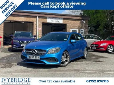 Used Mercedes A200 AMG line 136 HP (100 kW) 2016 Blue Hatchback