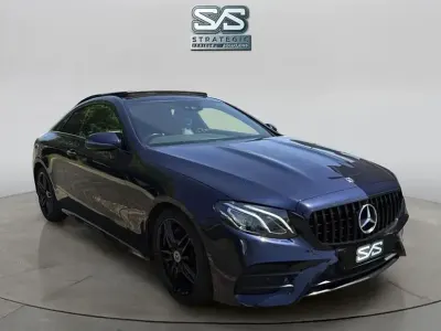 Used Mercedes E220 AMG Line Premium 194 HP (142 kW) 2017 Blue Coupe