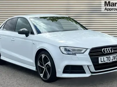 Used Audi A3 Black Edition 150 HP (110 kW) 2020 White Sedan