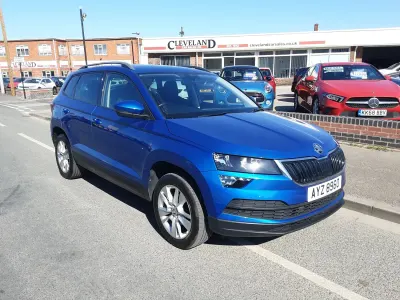 Used Skoda Karoq SE Technology 150 HP (110 kW) 2021 Blue SUV