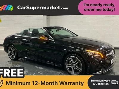 Black Used 2019 Mercedes C300 AMG line Cabriolet | £17,197 (Good price)