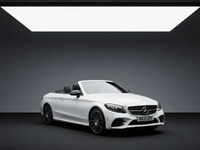 Used Mercedes C220 AMG line 194 HP (142 kW) 2021 White Cabriolet