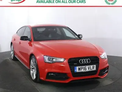 Used Audi A5 Sportback Black Edition 190 HP (139 kW) 2015 Red Hatchback