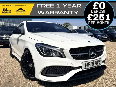 Used Mercedes CLA180 AMG line 2018 White Sedan