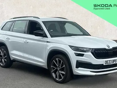 Used Skoda Kodiaq SportLine 150 HP (110 kW) 2023 White SUV