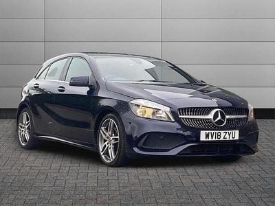 Begagnad Mercedes A160 AMG line 102 HK (75 kW) 2018 Blå Halvkombi